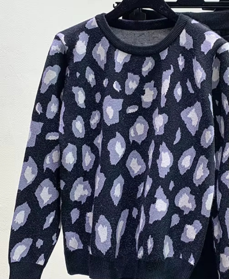 Casual Suit Female Sweatshirt Oversized Leopard Hoodie Outfits Pullover Casual Women'S Tracksuit Winter Clothes