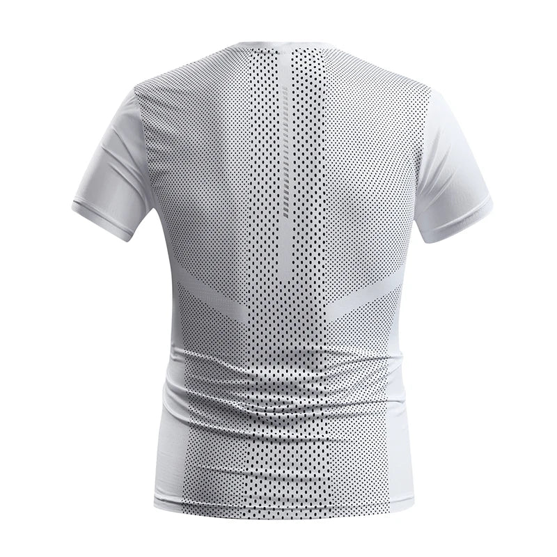Men's Quick-Dry Running T-Shirt - Breathable Summer Sports Tee for Hiking, Fishing & Outdoor Activities - Lightweight & Elastic
