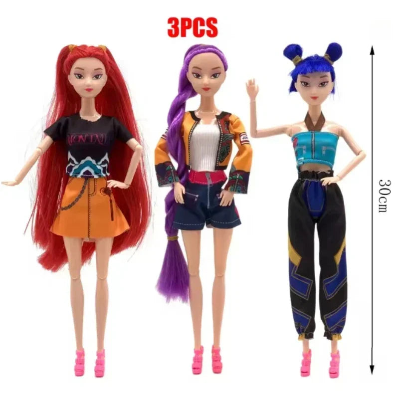 3D Print K-Pop Demon Hunters Costume 2025 - Zoey Mira Rumi Kids' Outfit, Halloween/Birthday Gift & Idol Role Play Dress
