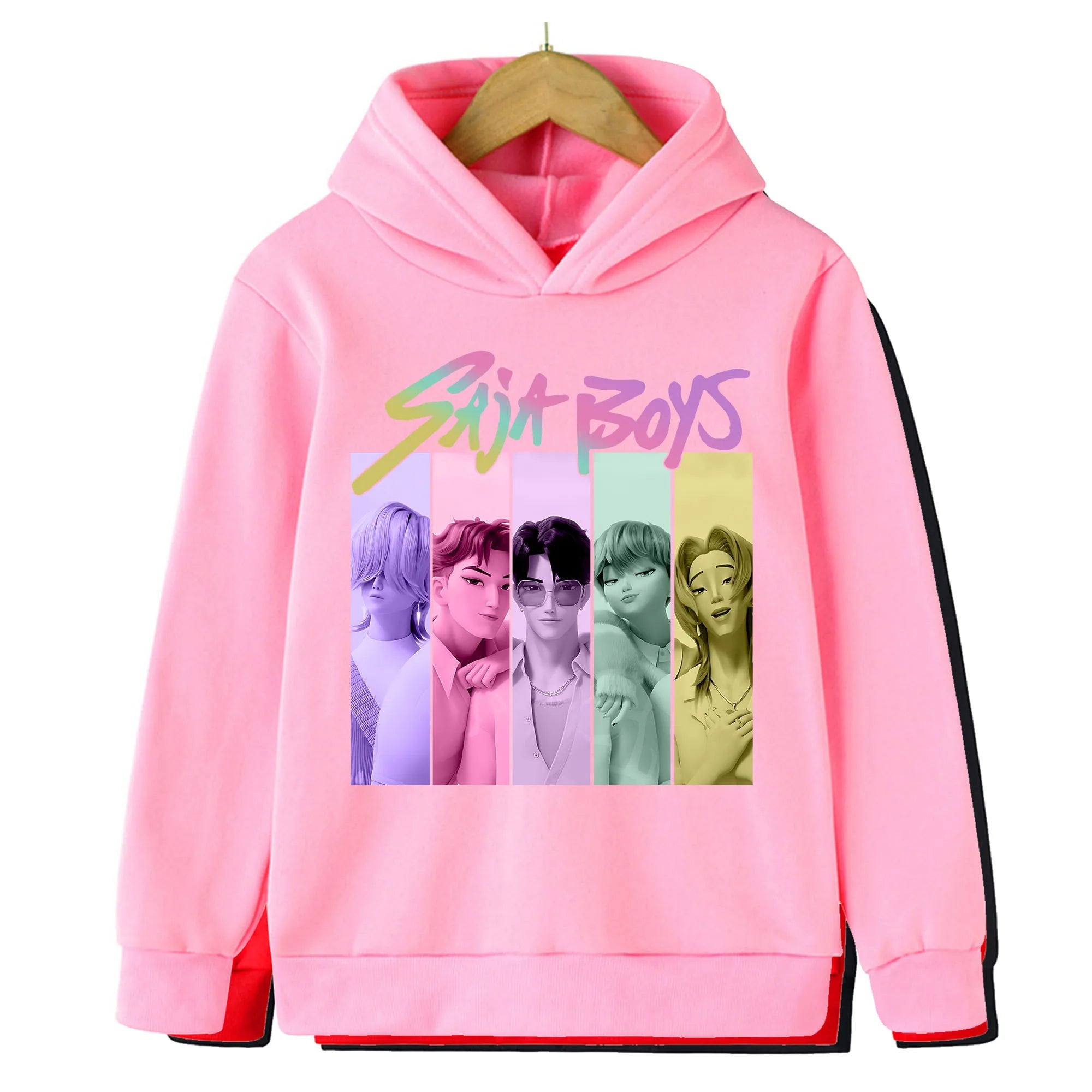 Kpop Hunter Print Spring and Autumn Children's Hooded Fashion, Casual, Comfortable Sports Hoodie