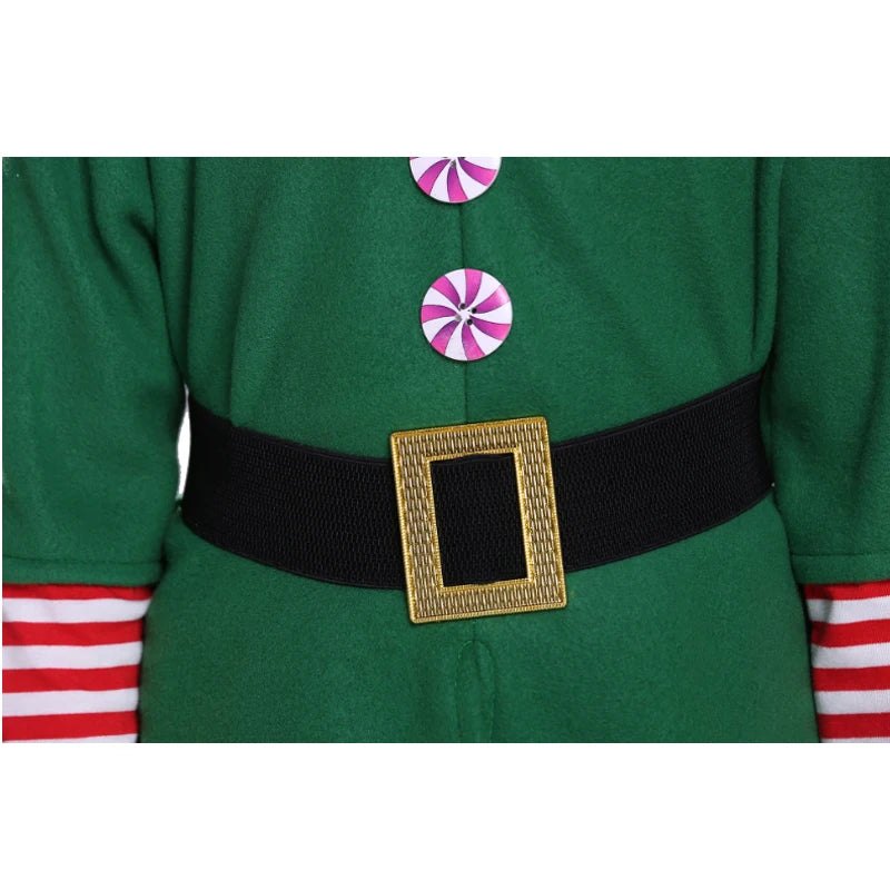 2025 Girl Boy Christmas Elf Costumes Santa Claus Suit Festival Halloween Cosplay Sets Green Elves Clothes