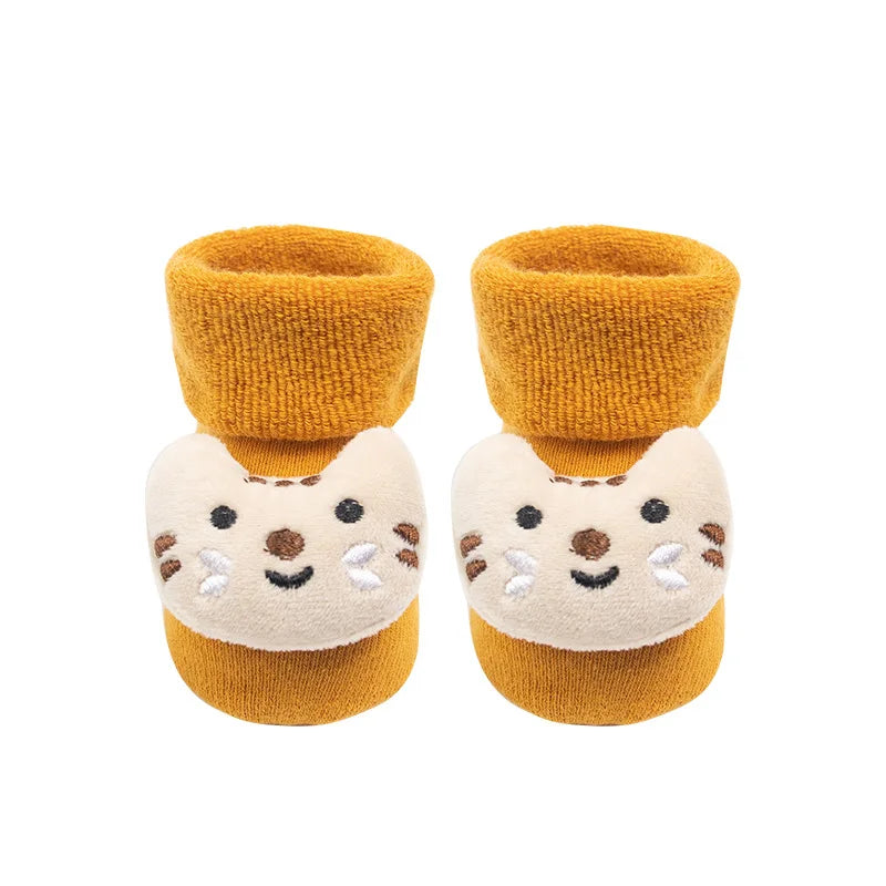 Kids Antislip Socks Infant Christmas Santa Claus Warm Slippers Children Sock Newborn Cotton Winter Baby Girls Boys