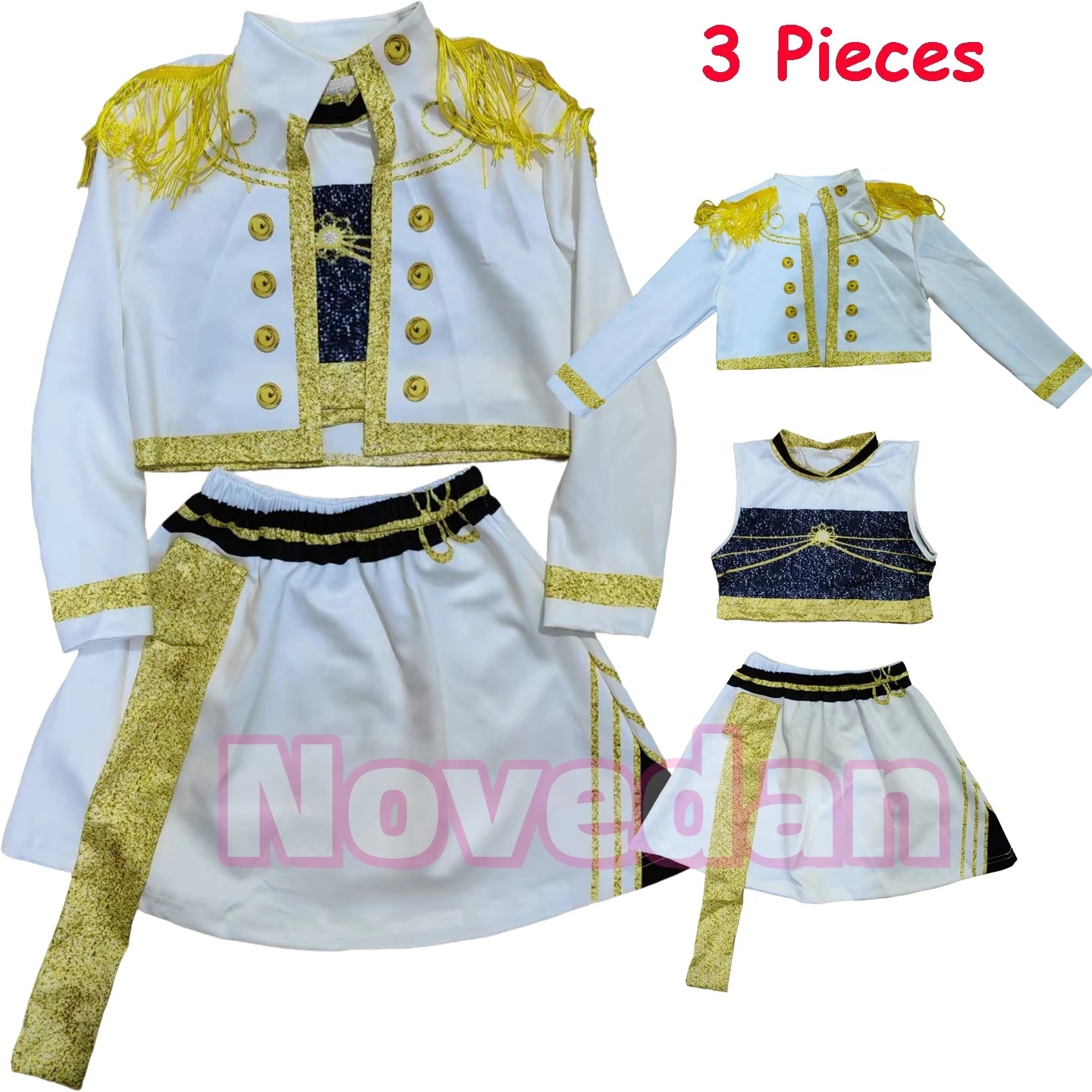 Kpop Demon Hunter Kids Costume Set Golden Huntrix Rumi Zoey Mira Cosplay Girls 3D Print Stage Clothes Halloween Party Outfit