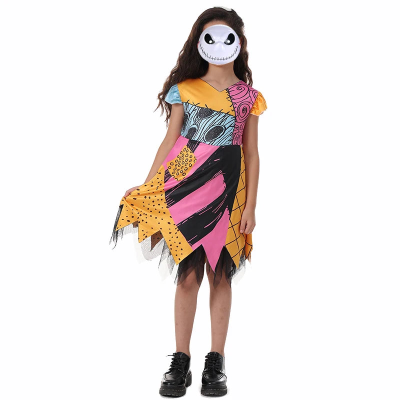 Halloween Costumes for Girls Black Jumpsuit for Boys Witch Cosplay Dress Christmas for Kids Party Dress Up Carnival Clothes