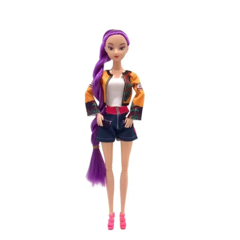 3D Print K-Pop Demon Hunters Costume 2025 - Zoey Mira Rumi Kids' Outfit, Halloween/Birthday Gift & Idol Role Play Dress