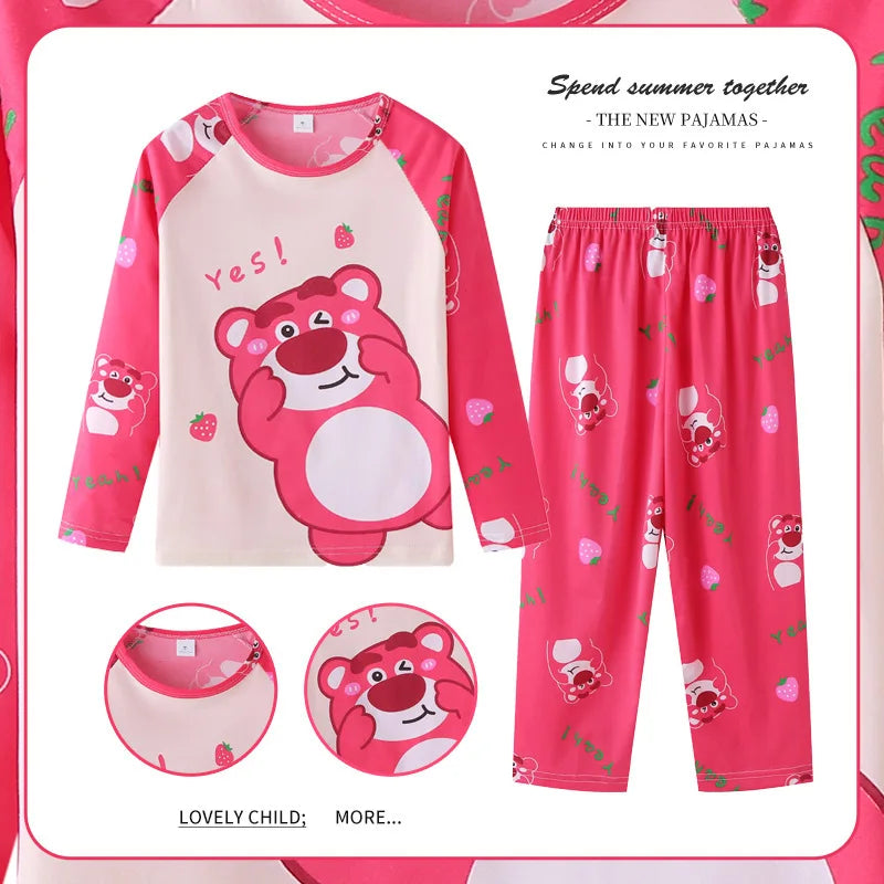 Pigiama Stitch Spring Autumn Full Sleeve Stitch Pyjamas Sets Kids Clothes Boys Children's Sleepwear Kids Nightwear Loungewear