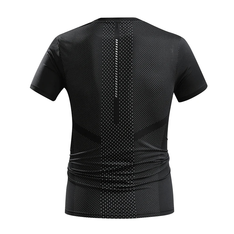 Men's Quick-Dry Running T-Shirt - Breathable Summer Sports Tee for Hiking, Fishing & Outdoor Activities - Lightweight & Elastic