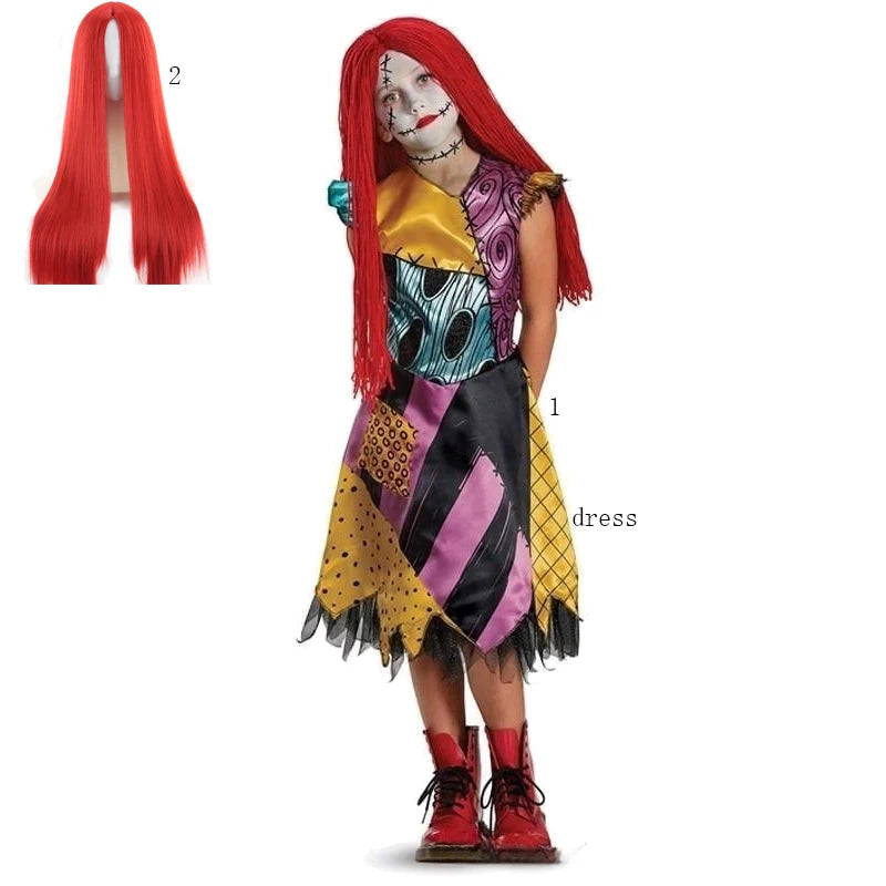 Halloween Costumes for Girls Black Jumpsuit for Boys Witch Cosplay Dress Christmas for Kids Party Dress Up Carnival Clothes