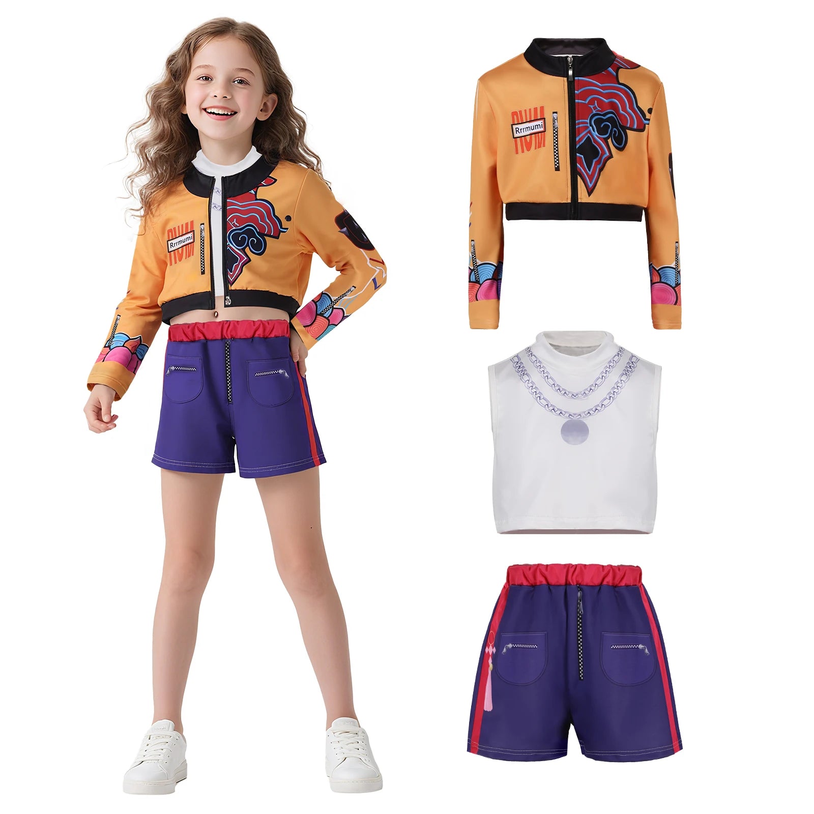 K-Pop Demon Hunters Cosplay Costumes Girls Zoey Mira Rumi Fantasy Roleplay Outfits Kpop Halloween Carnival Party Suits