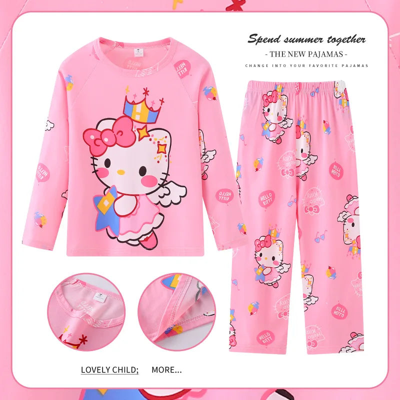 Pigiama Stitch Spring Autumn Full Sleeve Stitch Pyjamas Sets Kids Clothes Boys Children's Sleepwear Kids Nightwear Loungewear