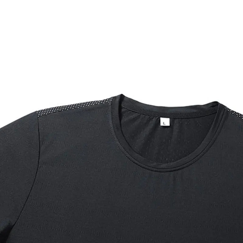 Men's Quick-Dry Running T-Shirt - Breathable Summer Sports Tee for Hiking, Fishing & Outdoor Activities - Lightweight & Elastic