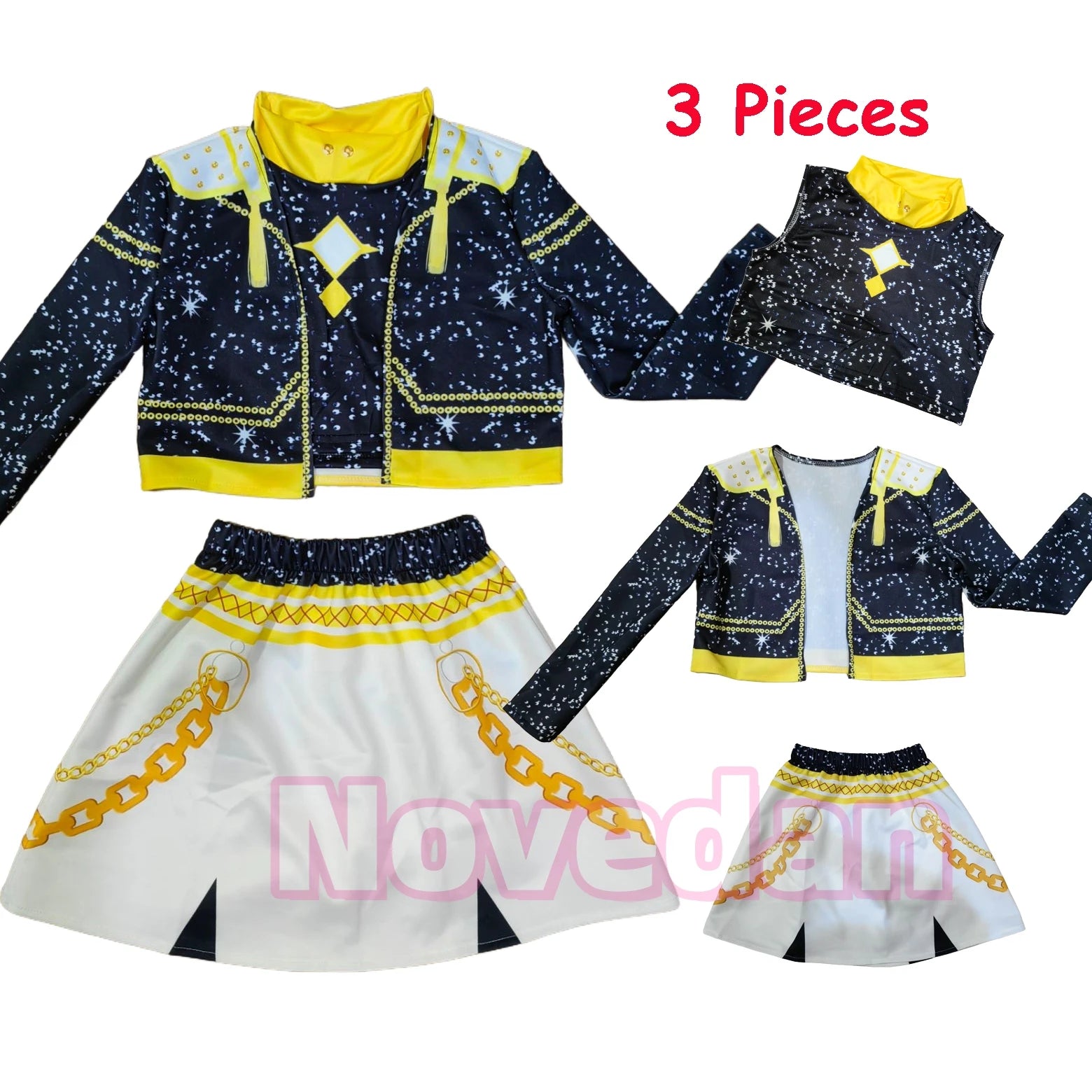 Kpop Demon Hunter Kids Costume Set Golden Huntrix Rumi Zoey Mira Cosplay Girls 3D Print Stage Clothes Halloween Party Outfit
