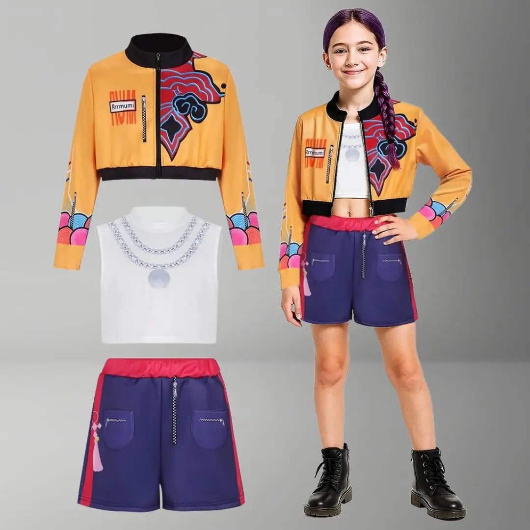 K-Pop Demon Hunters Cosplay Costumes Girls Zoey Mira Rumi Fantasy Roleplay Outfits Kpop Halloween Carnival Party Suits