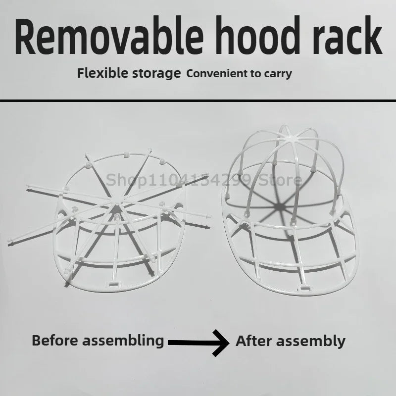 Portable Hat Washing Protection Bag, Anti-Deformation Baseball Cap Cleaning Bag, Washable and Machine Washable - Soft Mesh Stora