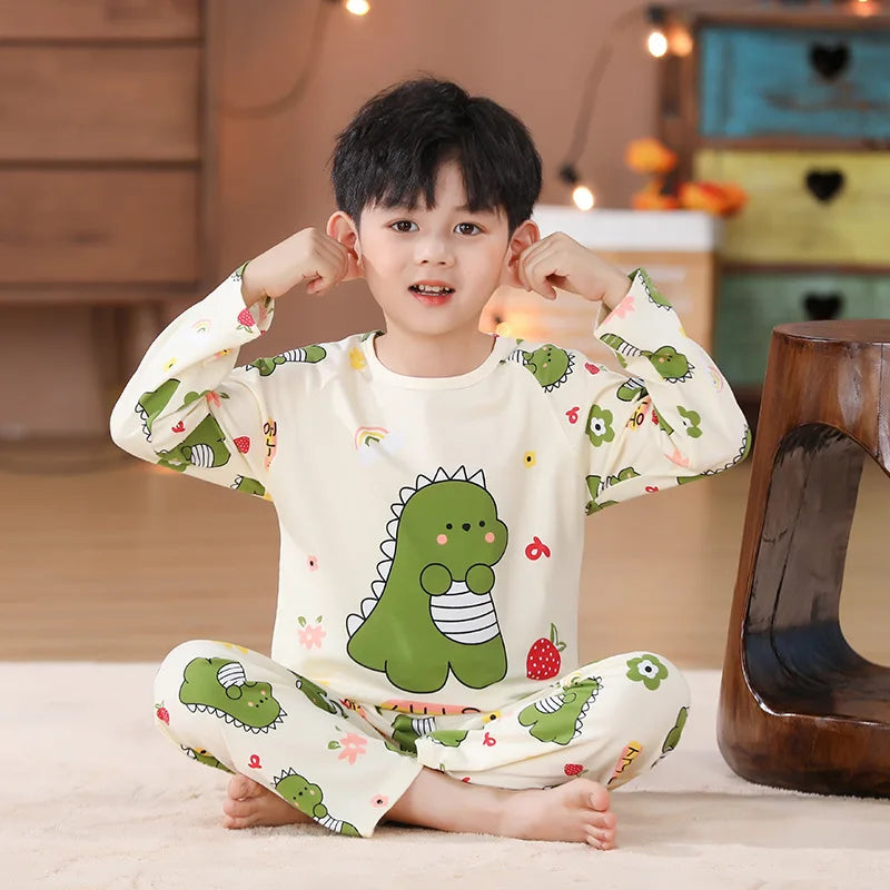 Spiderman Kids' Long Sleeve Pants Set - Boys' & Little Girls' Spring Autumn Loungewear Home Clothes Age 3-11 Child Pajamas