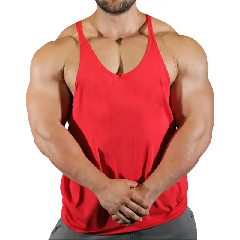 Men's Clothing Bodybuilding and Fitness Stringer Gym Man Sportswear Clothes Tank Top Vest Shirt T-shirts Workout Singlets Muscle