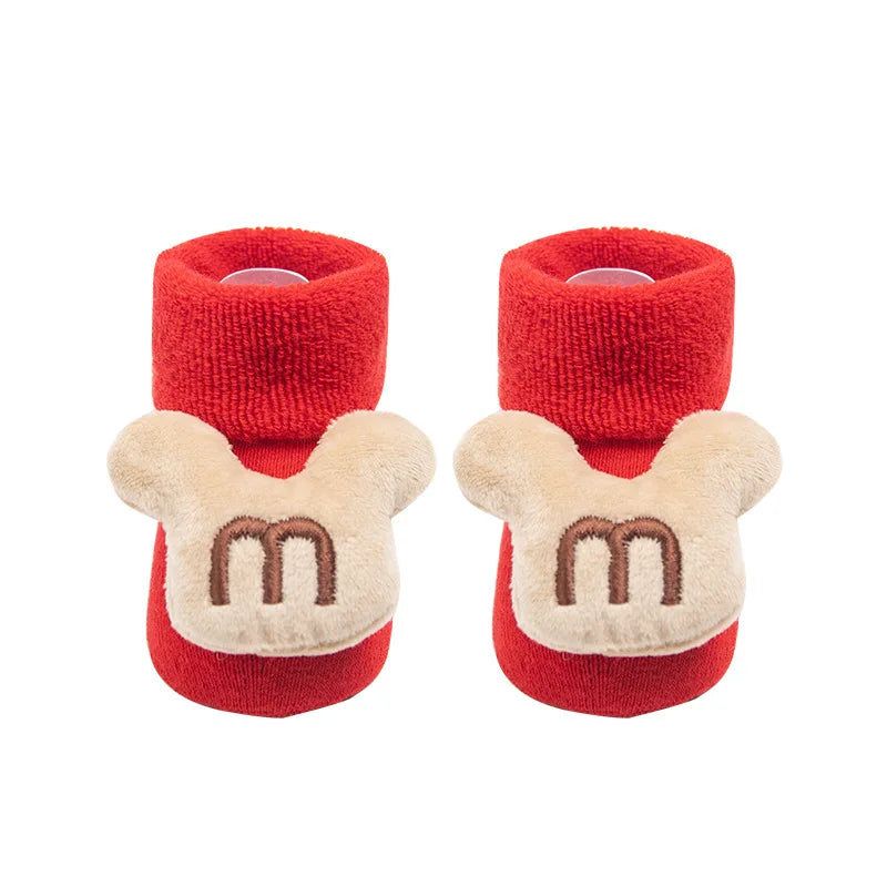 Kids Antislip Socks Infant Christmas Santa Claus Warm Slippers Children Sock Newborn Cotton Winter Baby Girls Boys