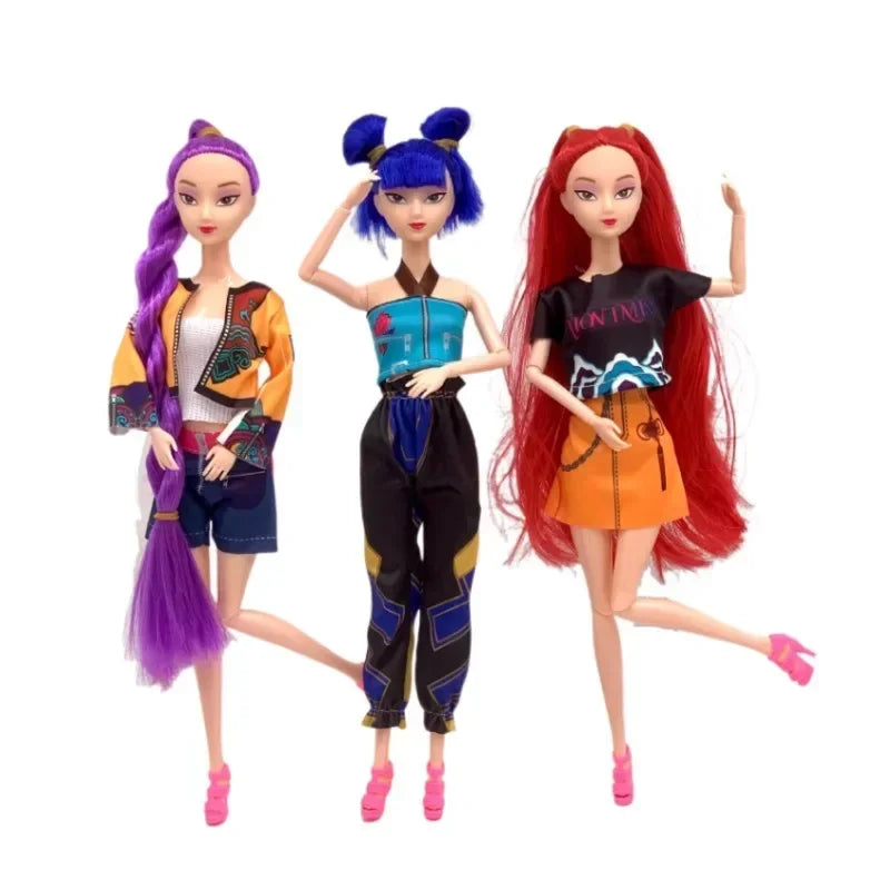 3D Print K-Pop Demon Hunters Costume 2025 - Zoey Mira Rumi Kids' Outfit, Halloween/Birthday Gift & Idol Role Play Dress