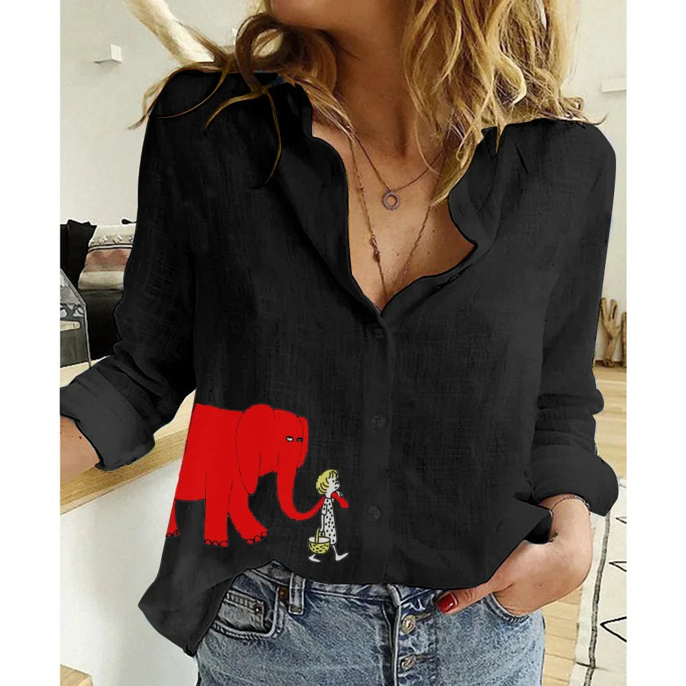 Women Clothing Shirts for Women Tops Tshirts Cotton Linen Casual Fashion Clothes Tees Spring Elegant Streetwear Autumn