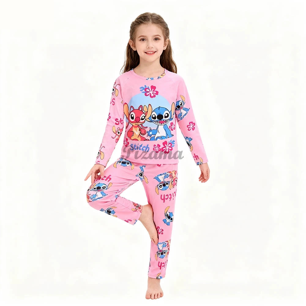 Pigiama Stitch Spring Autumn Full Sleeve Stitch Pyjamas Sets Kids Clothes Boys Children's Sleepwear Kids Nightwear Loungewear