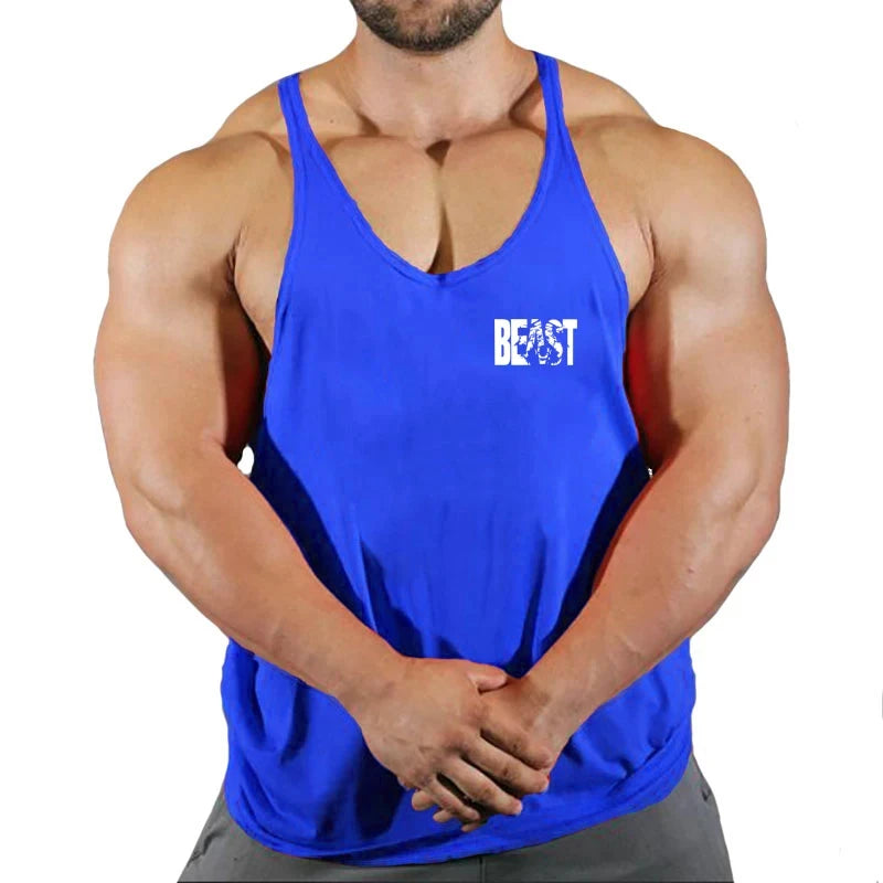 Men's Clothing Bodybuilding and Fitness Stringer Gym Man Sportswear Clothes Tank Top Vest Shirt T-shirts Workout Singlets Muscle