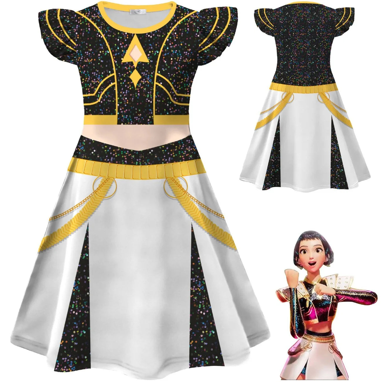 Kpop Demon Hunter Kids Costume Set Golden Huntrix Rumi Zoey Mira Cosplay Girls 3D Print Stage Clothes Halloween Party Outfit