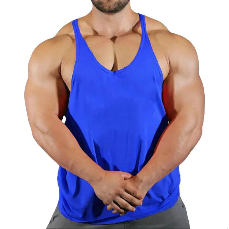 Men's Clothing Bodybuilding and Fitness Stringer Gym Man Sportswear Clothes Tank Top Vest Shirt T-shirts Workout Singlets Muscle