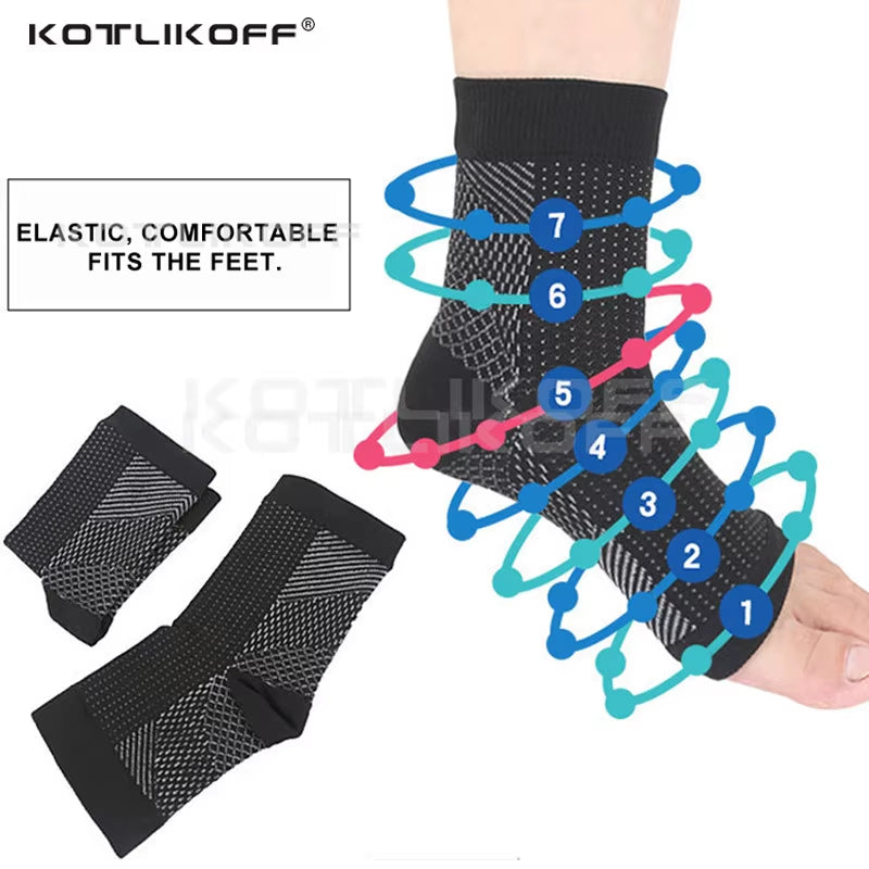 Men Women Foot Circulation Swelling Relief Foot Sleeve Socks Foot anti Fatigue Compression Varicosity Ankle Support Socks Pads