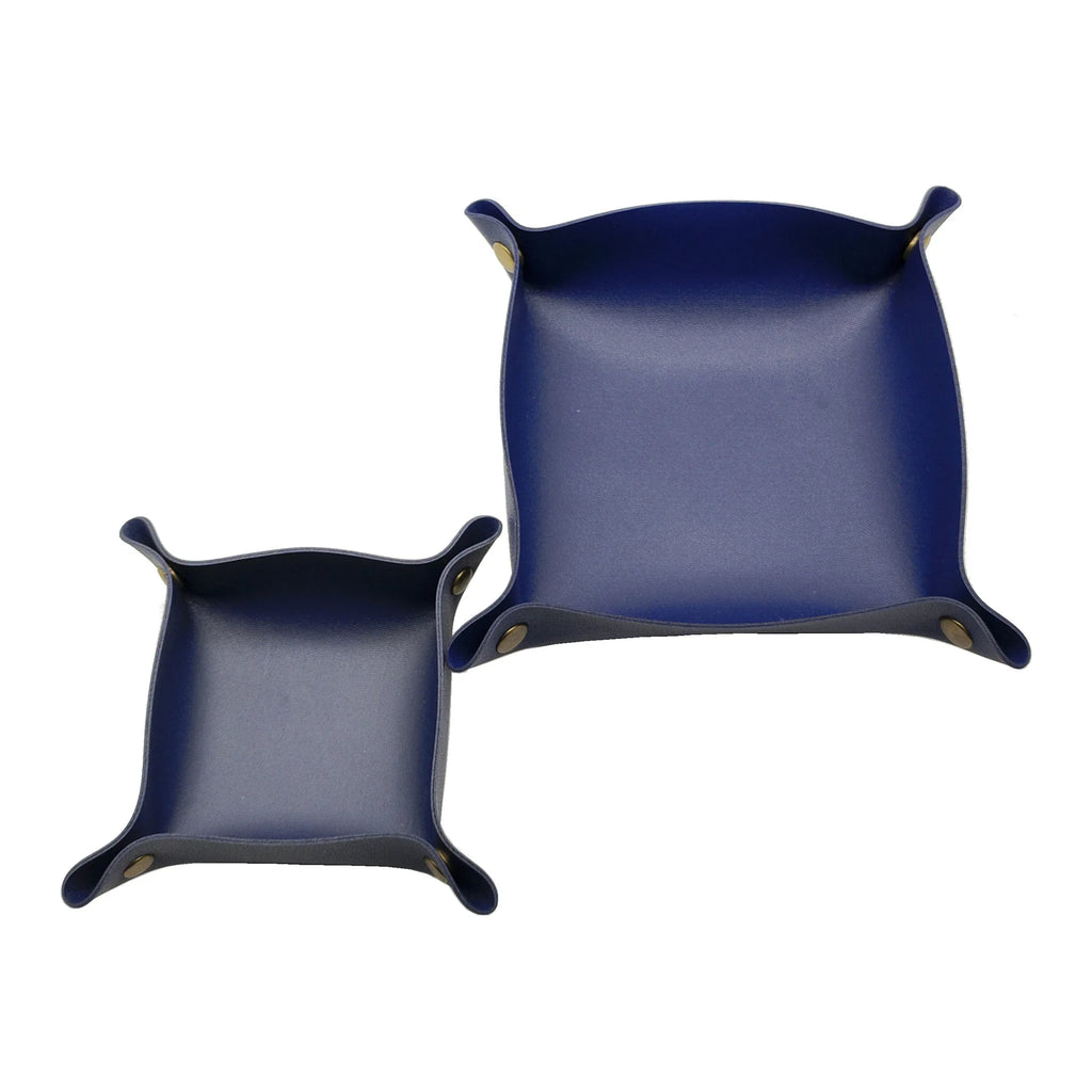 1PC 25x25cm Nordic Style Leather Storage Tray Desktop Organizer For Key Jewelry Cosmetic Storage Box Folding Organizer Home Deco