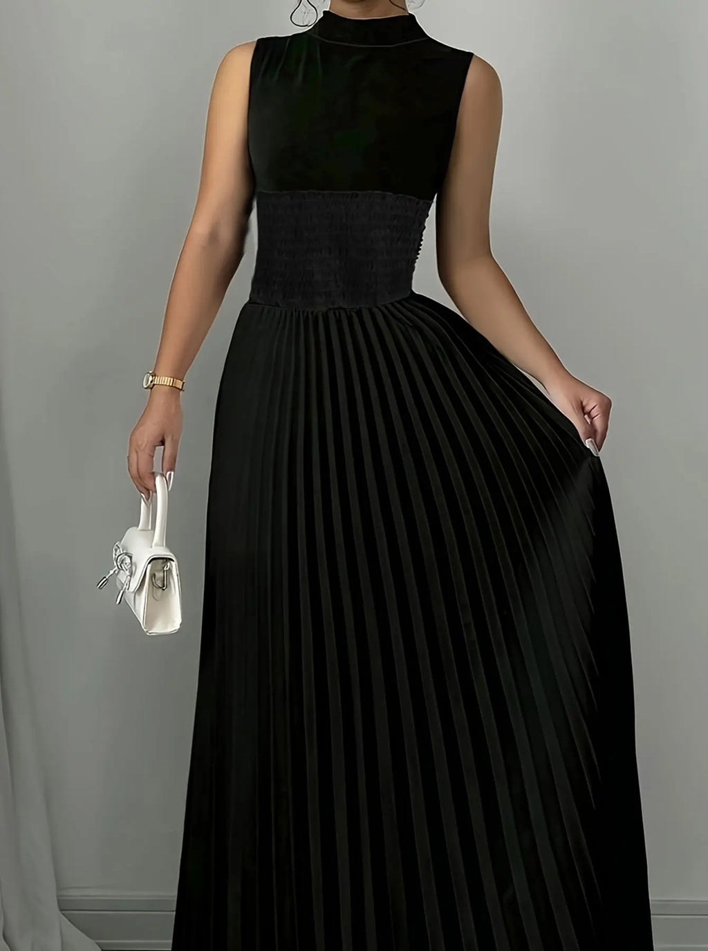Black Women's Oversized Woven Dress Casual Bohemian Maxi Summer A-Line Long Dress with Pockets Full Length Clothing Black