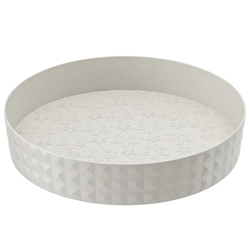 1Pc Kitchen Storage Spice Rack 360 Degree Rotating Cabinet Storage Rack Tray Cosmetic Storage Rack Non-slip Spice Round Rack