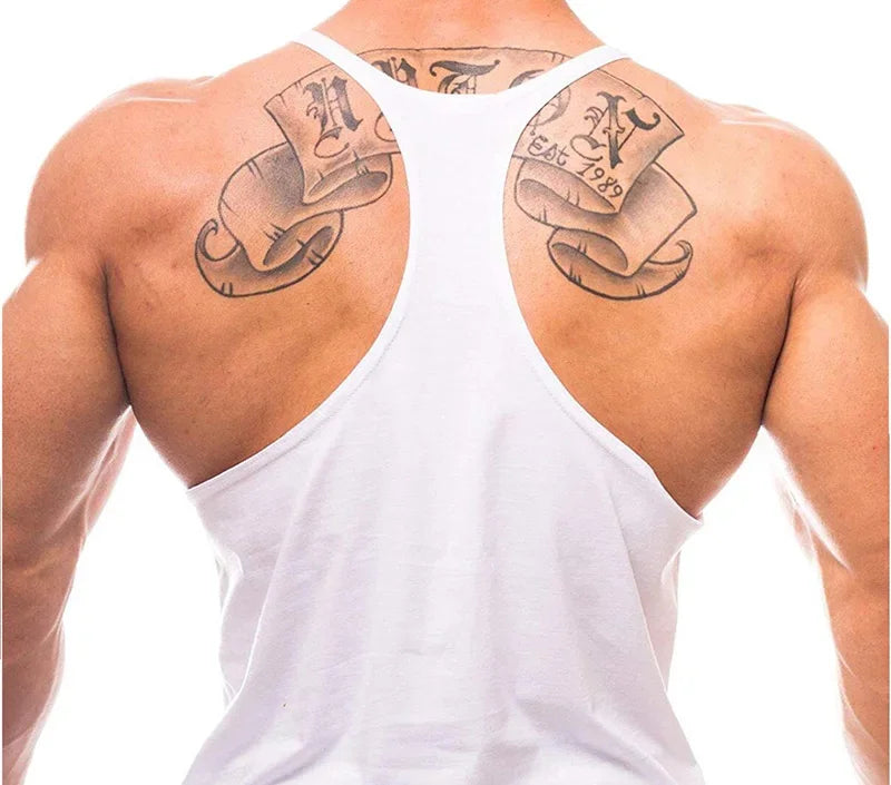 Men's Clothing Bodybuilding and Fitness Stringer Gym Man Sportswear Clothes Tank Top Vest Shirt T-shirts Workout Singlets Muscle