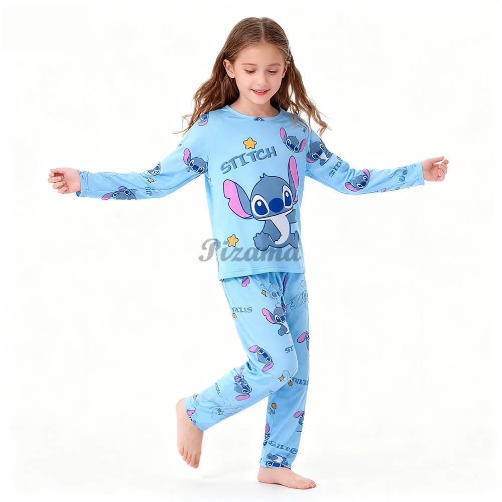 Pigiama Stitch Spring Autumn Full Sleeve Stitch Pyjamas Sets Kids Clothes Boys Children's Sleepwear Kids Nightwear Loungewear