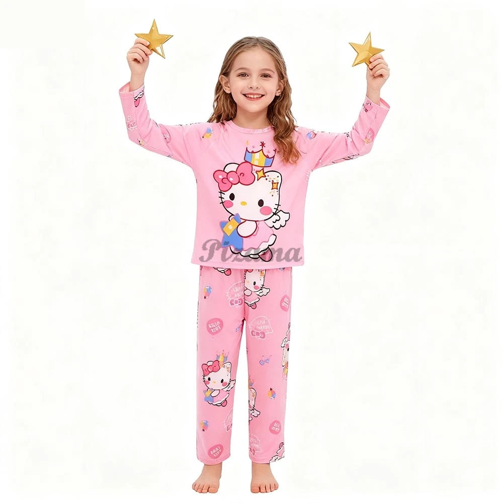 Pigiama Stitch Spring Autumn Full Sleeve Stitch Pyjamas Sets Kids Clothes Boys Children's Sleepwear Kids Nightwear Loungewear