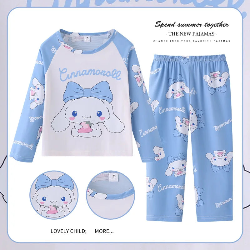 Pigiama Stitch Spring Autumn Full Sleeve Stitch Pyjamas Sets Kids Clothes Boys Children's Sleepwear Kids Nightwear Loungewear