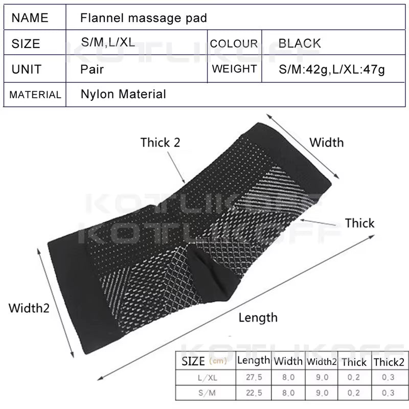 Men Women Foot Circulation Swelling Relief Foot Sleeve Socks Foot anti Fatigue Compression Varicosity Ankle Support Socks Pads