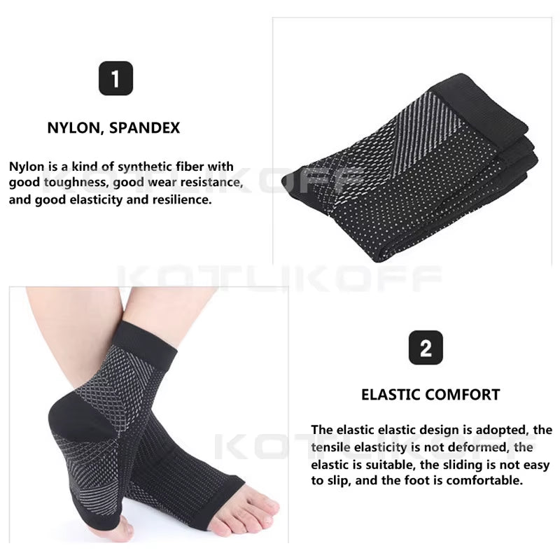 Men Women Foot Circulation Swelling Relief Foot Sleeve Socks Foot anti Fatigue Compression Varicosity Ankle Support Socks Pads